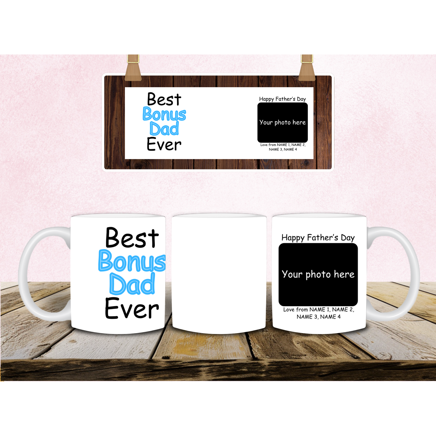 Bonus Dad Photo Mug