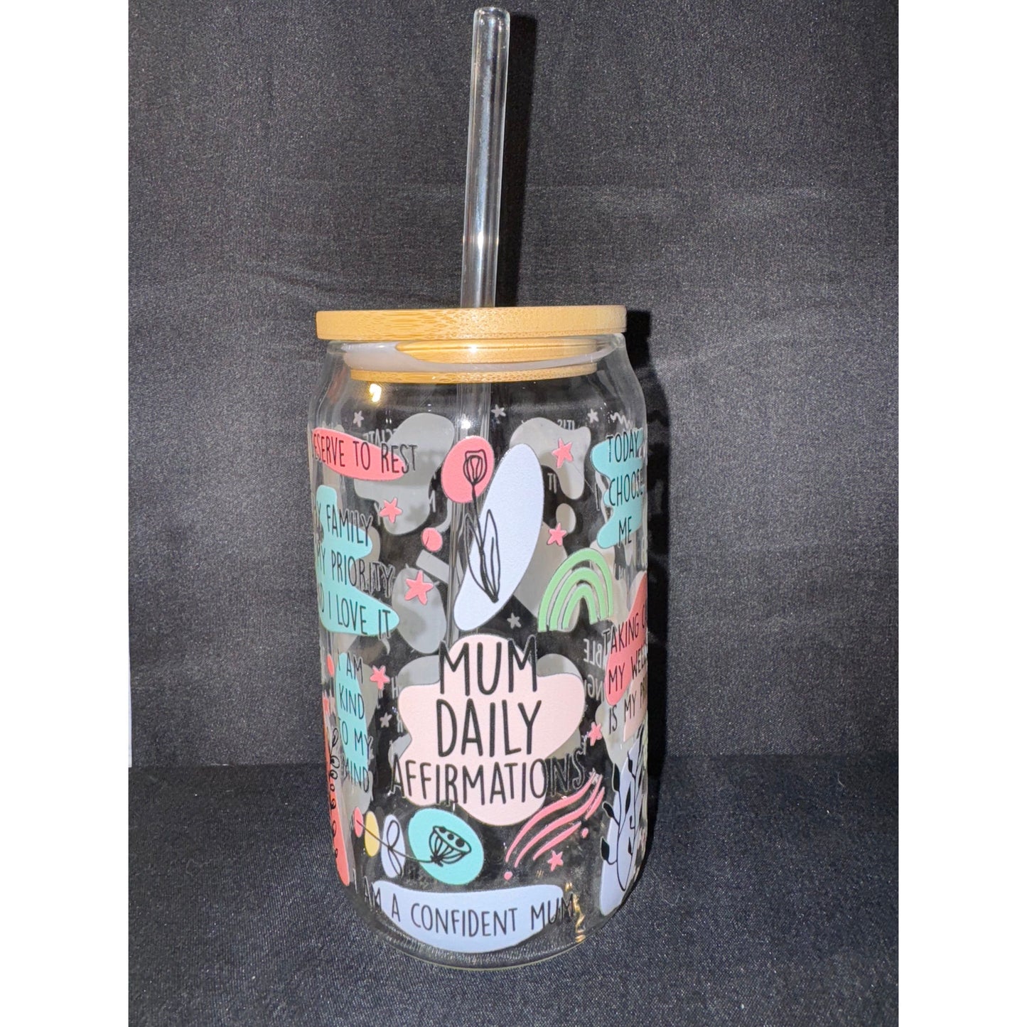 Mum daily affirmations 16oz libbey can