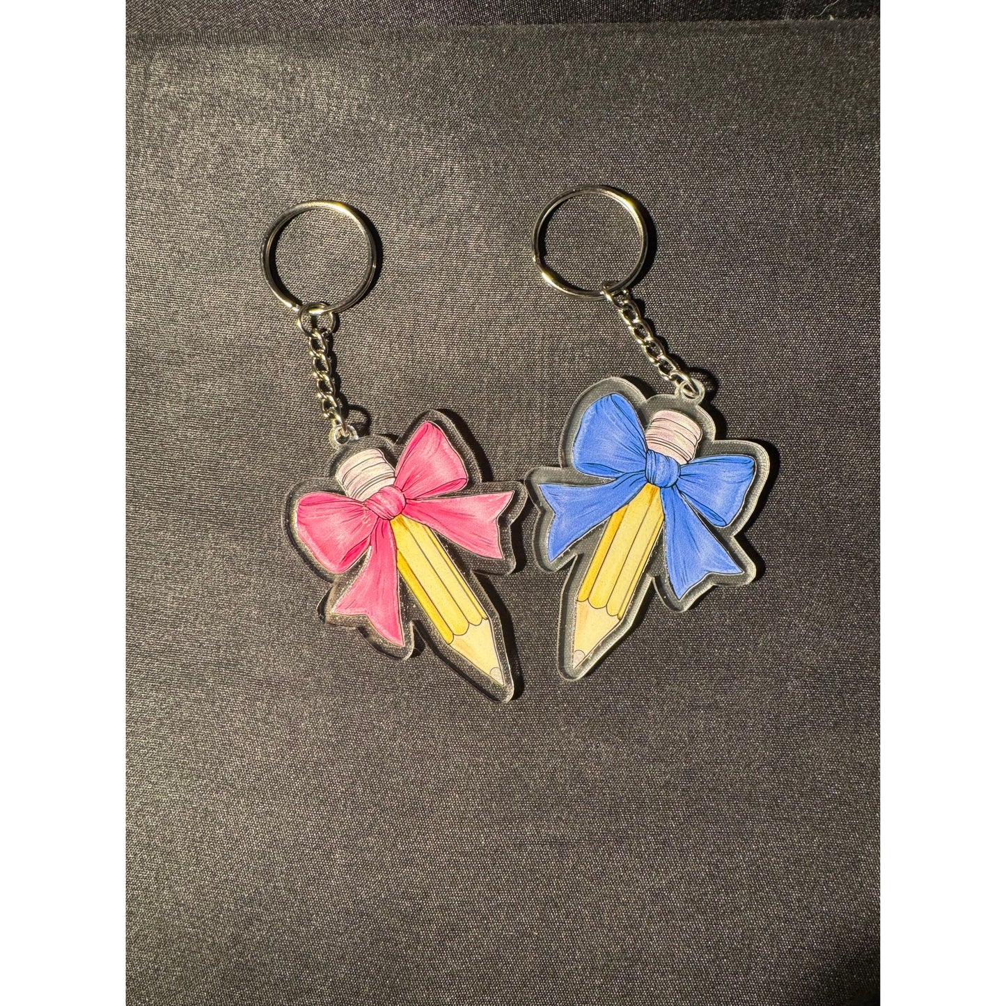 Pencil bow keyring