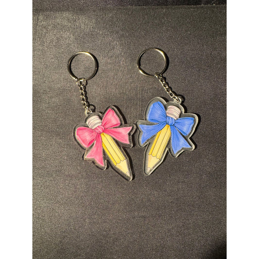 Pencil bow keyring
